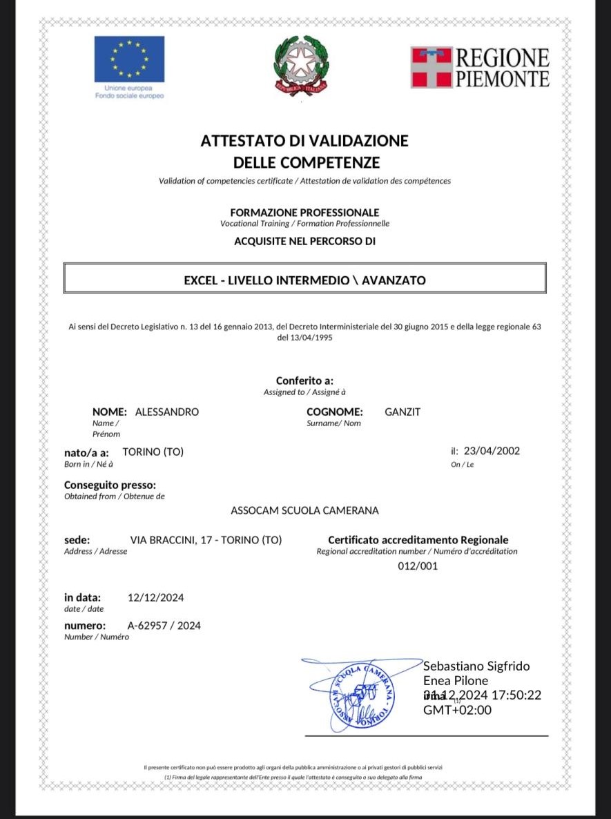 Excel intermedio avanzato