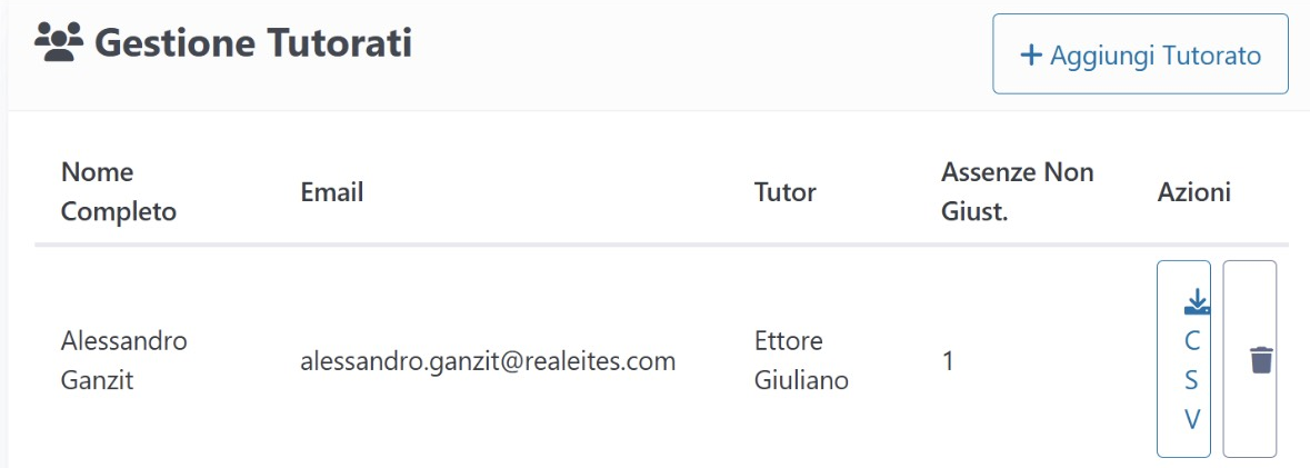 Gestione Tutorati
